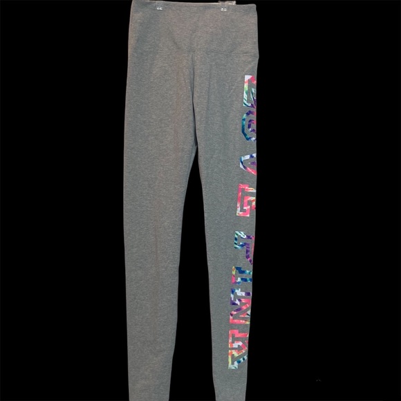 ❤️VS-PINK - Grey High-Waist Cotton Leggings - Picture 5 of 10